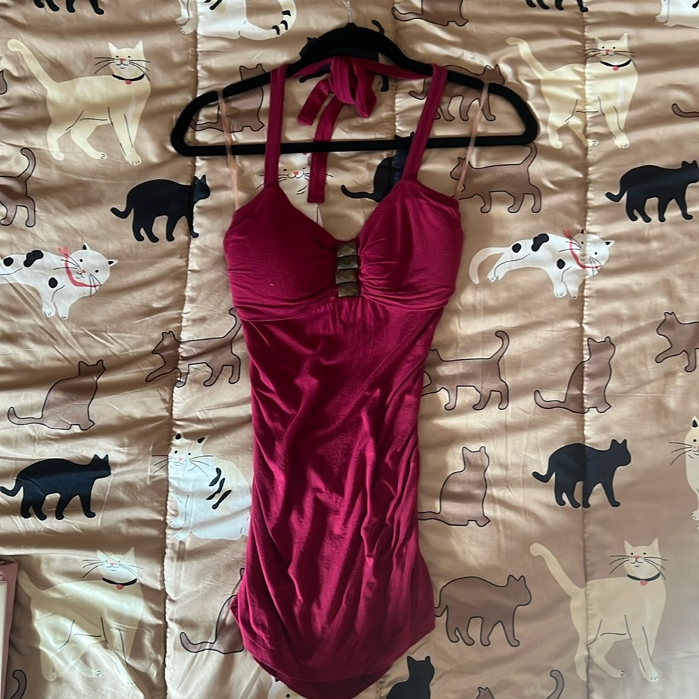 Charlotte Russe Red Halter Top